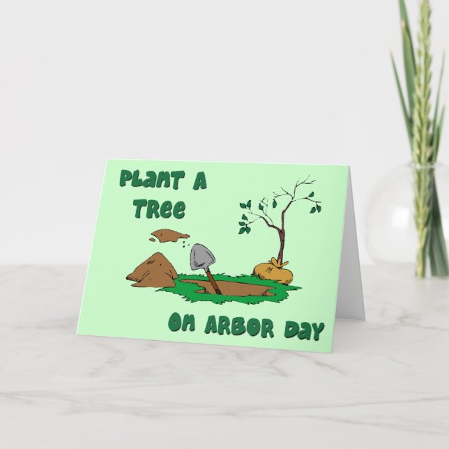 Arbor Day-Pflanze einer Baumkarte Karte (Vorderseite)