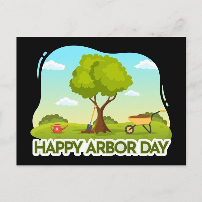 Arbor Day Postkarte (Vorderseite)