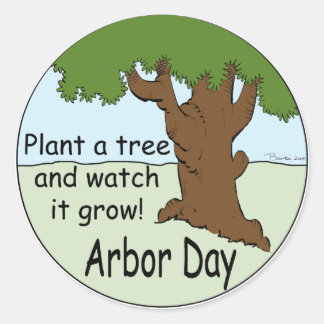 Arbor Day Runder Aufkleber