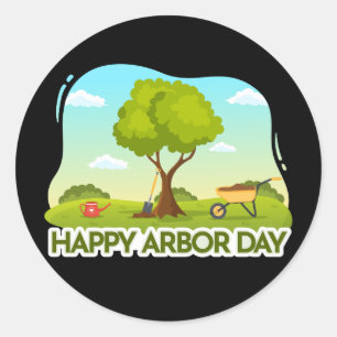 Arbor Day Runder Aufkleber
