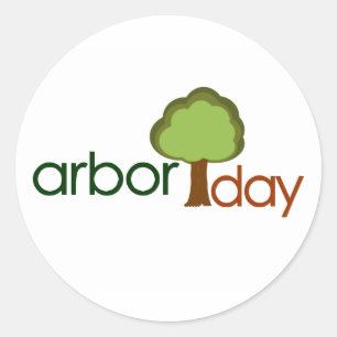 Arbor Day Runder Aufkleber