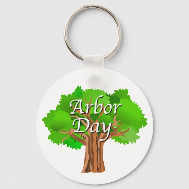 Arbor Day Tree Holiday Schlüsselanhänger (Vorderseite)