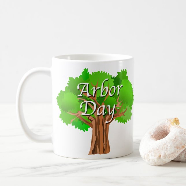 Arbor Day Tree Holiday Tasse (Mit Donut)
