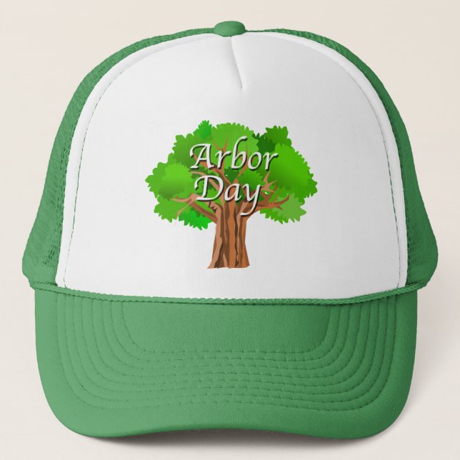 Arbor Day Tree Holiday Truckerkappe (Vorderseite)
