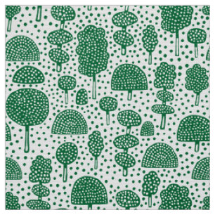 Arboretum 230715 - Forest Green on White Stoff