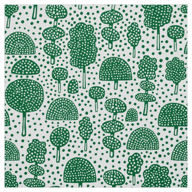 Arboretum 230715 - Forest Green on White Stoff (Muster)