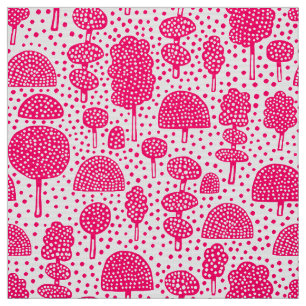 Arboretum 230715 - Neon Red on White Stoff