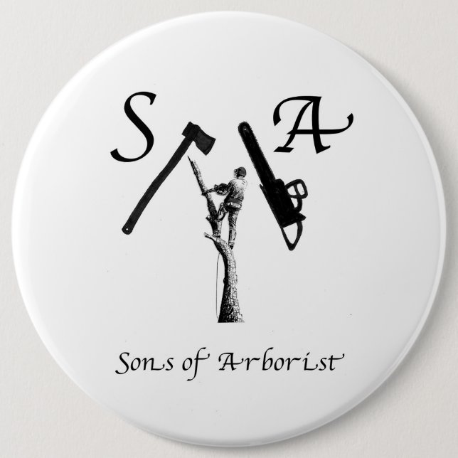 Arborist Arb Art Kettensäge Lumberjack Button (Vorderseite)