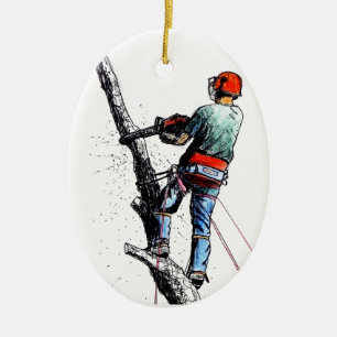 Arborist-Baumchirurg Keramikornament