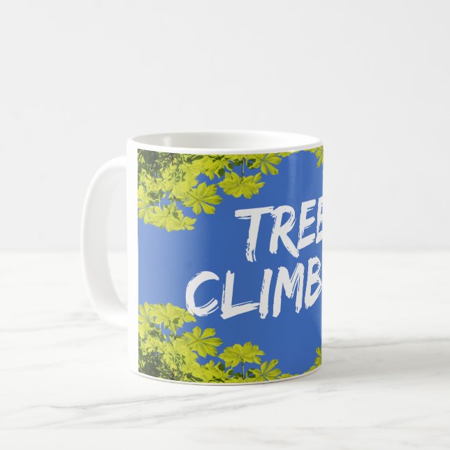 Arborist: Baumkletterer Leafy Green Kaffeetasse (Vorderseite Links)