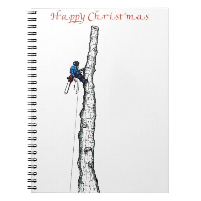 Arborist chainsaw tree über Gift Present Notizblock (Vorderseite)
