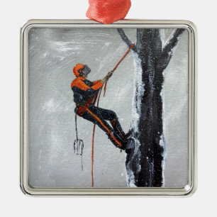 Arborist Long Haul Husqvarna Silbernes Ornament