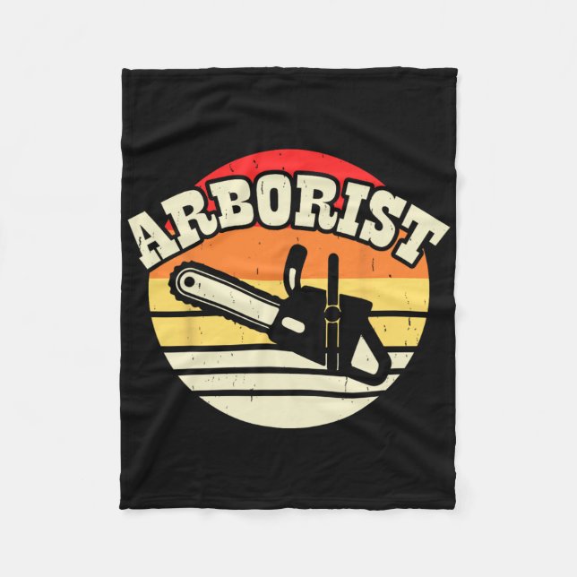 Arborist Lumberjack Tree Climber Cutter Trimmer Tr Fleecedecke (Vorderseite)