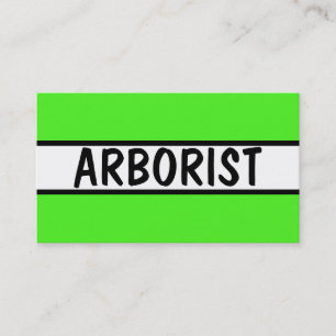Arborist Neon Green Visitenkarte