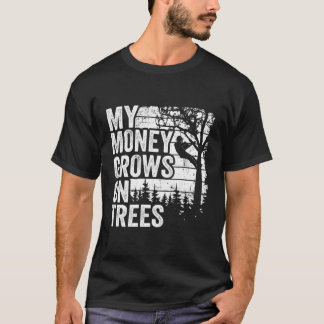 Arborist S Tree Climber mein Geld wächst auf Bäume T-Shirt