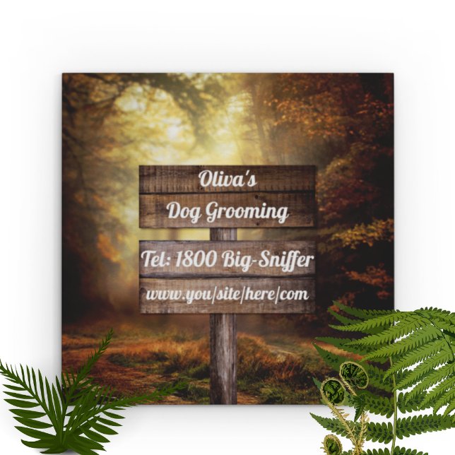 Arborist Tree Care Landscaper Quadratische Visitenkarte (Von Creator hochgeladen)