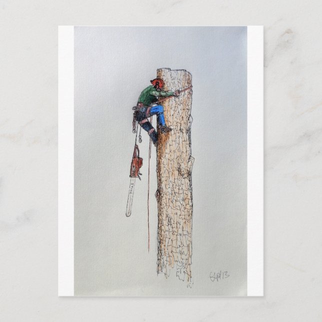Arborist Tree Surgeon Postkarte (Vorderseite)