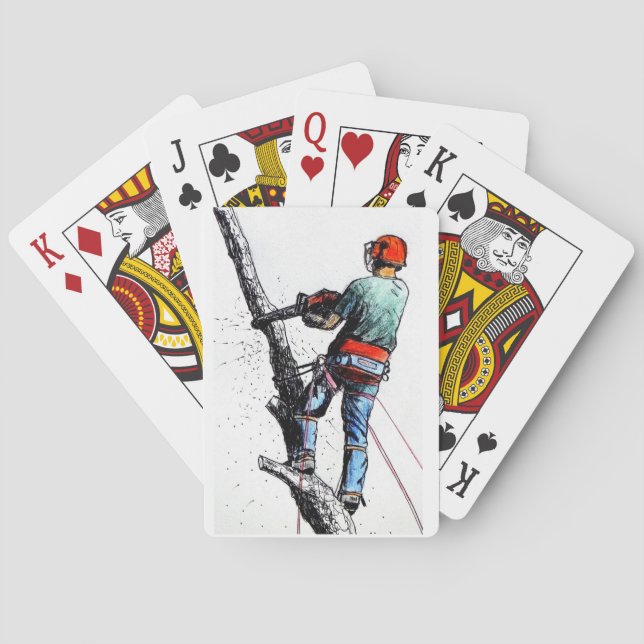 Arborist Tree Surgeon Spielkarten (Rückseite)
