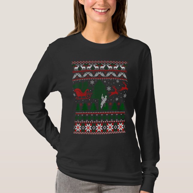 Arborist Ugly Christmas Sweater T-Shirt (Vorderseite)