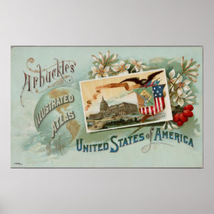 Arbuckles illlustrated Atlas Poster