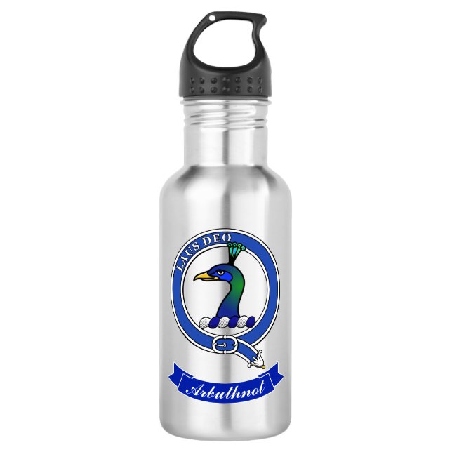 Arbuthnot Clan Abzeichen Personalisiert Edelstahlflasche (Vorderseite)