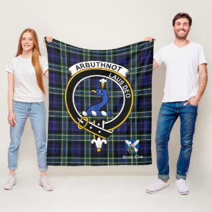 Arbuthnot Clan Abzeichen Tartan Kariert Fleecedecke