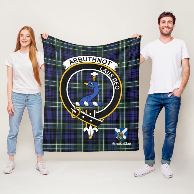 Arbuthnot Clan Abzeichen Tartan Kariert Fleecedecke (Beispiel)
