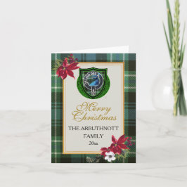 Arbuthnott schottischer Clan-Tartan und -Wappen Karte