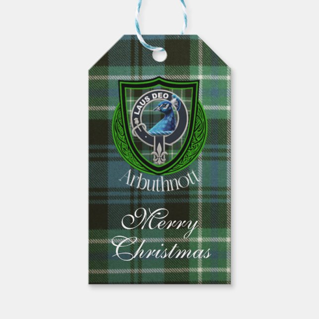 Arbuthnott Scottish Clan Tartan & Crest Geschenkanhänger (Vorderseite)