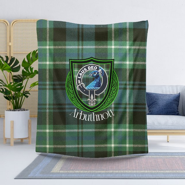 Arbuthnott Scottish Clan Tartan & Wappen Fleecedecke (Von Creator hochgeladen)