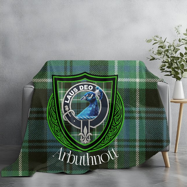 Arbuthnott Scottish Clan Tartan & Wappen Fleecedecke (Von Creator hochgeladen)
