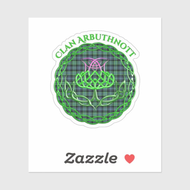 Arbuthnott Scottish Tartan Celtic Thistle Aufkleber (Blatt)