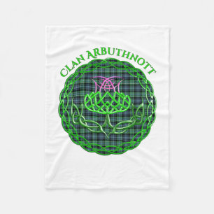 Arbuthnott Scottish Tartan Celtic Thistle Fleecedecke