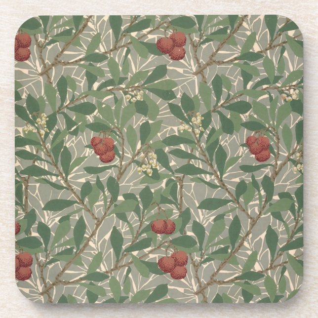 "Arbutus" Tapete entwarf durch Kathleen-Kersey FO Getränkeuntersetzer (Vorderseite)