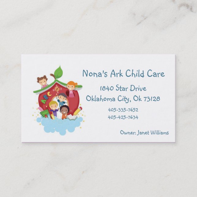 Arc Child Care Business Card Visitenkarte (Vorderseite)