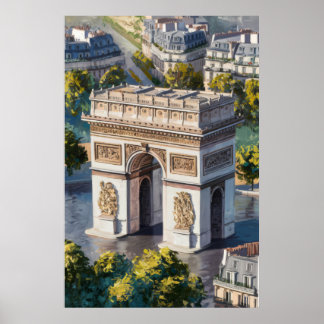 Arc de Triomphe Ansicht von oben Poster