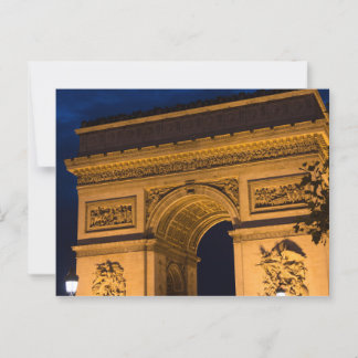 Arc de Triomphe at Night, Paris Postkarte