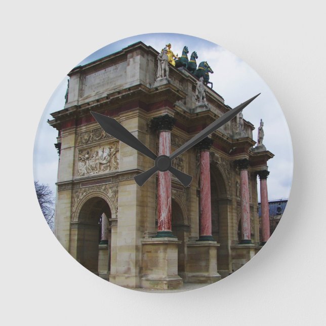 Arc de Triomphe de Carrousel. Runde Wanduhr (Vorderseite)