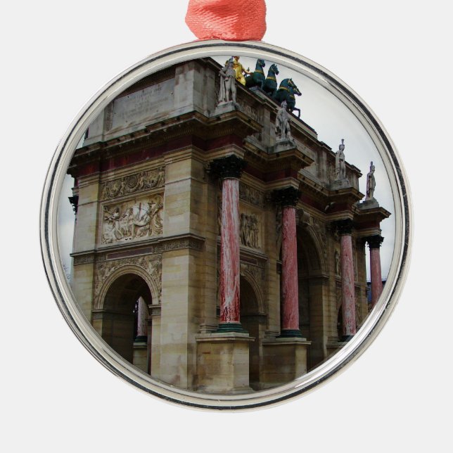 Arc de Triomphe de Carrousel Silbernes Ornament (Vorne)