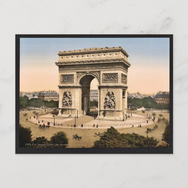 Arc de Triomphe, de l'Etoile, Paris, Frankreich Postkarte (Vorderseite)
