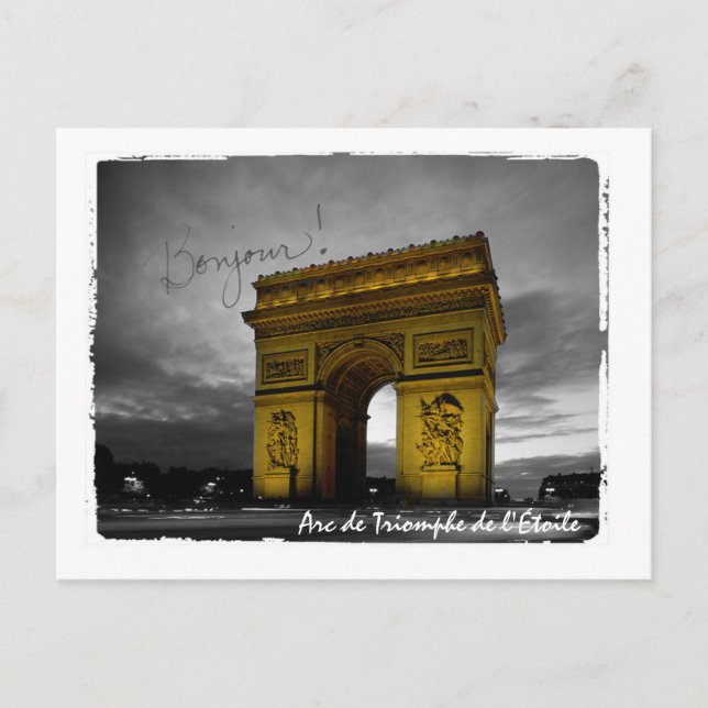 Arc de Triomphe de l'Étoile Paris Frankreich Postkarte (Vorderseite)