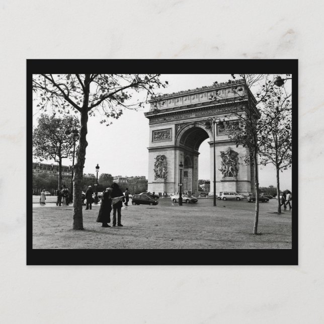 Arc de Triomphe de l'Étoile, Paris, Frankreich Postkarte (Vorderseite)