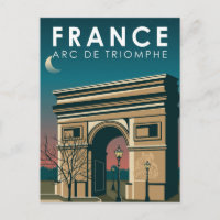 Arc de Triomphe Frankreich Retro Reisen Vintag