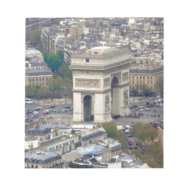 Arc de Triomphe Paris Frankreich Notizblock (Vorderseite)