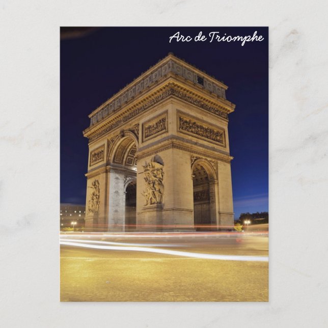 Arc de Triomphe, Paris, Frankreich Postkarte (Vorderseite)