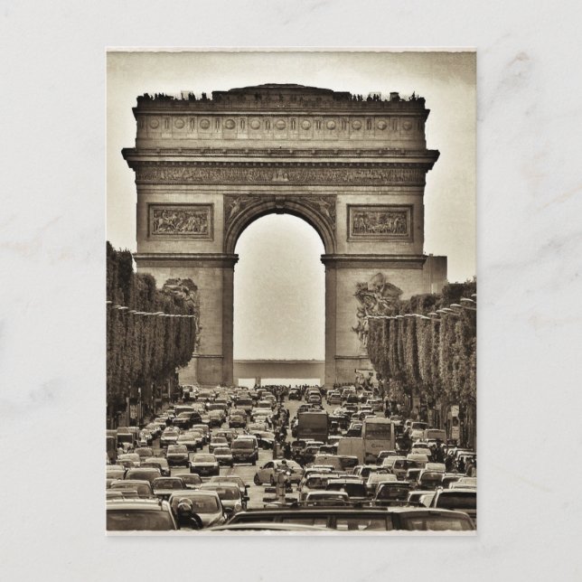 Arc de Triomphe, Paris, Frankreich Postkarte (Vorderseite)