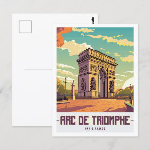 Arc de Triomphe Paris - Pariser Reisesaal Postkarte