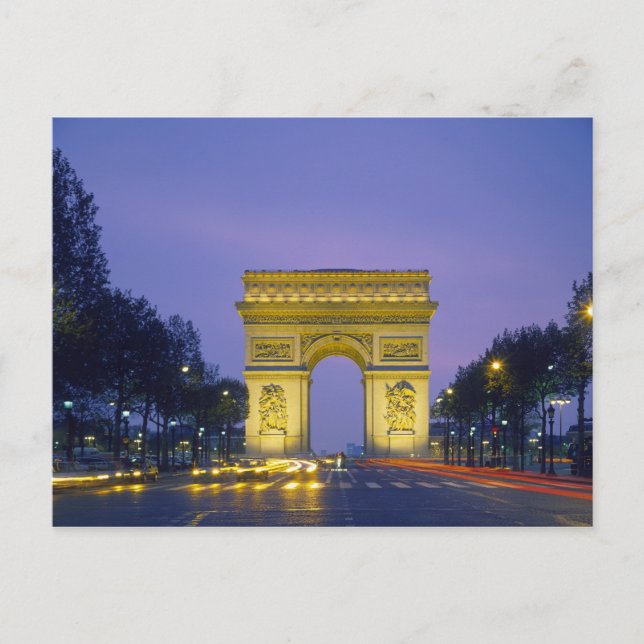 Arc de Triomphe, Paris, Postkarte (Vorderseite)