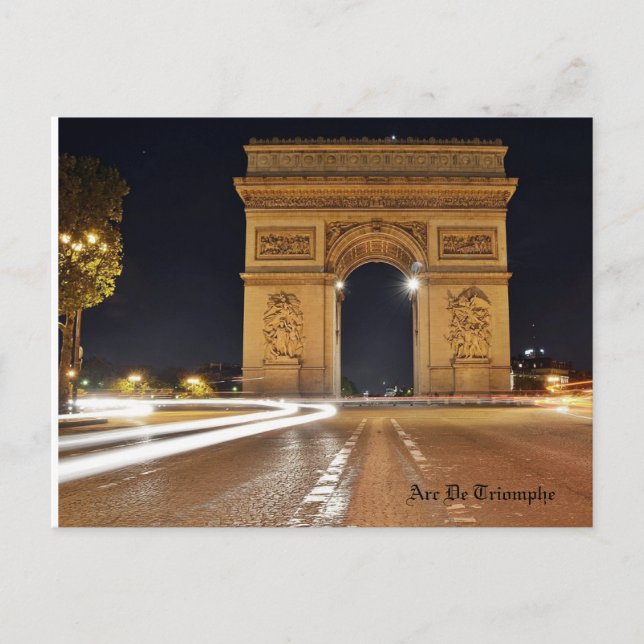 Arc De Triomphe, Paris Postkarte (Vorderseite)