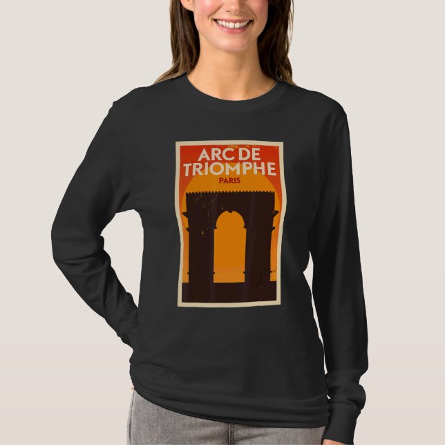 Arc De Triomphe Paris Tourist T-Shirt (Vorderseite)